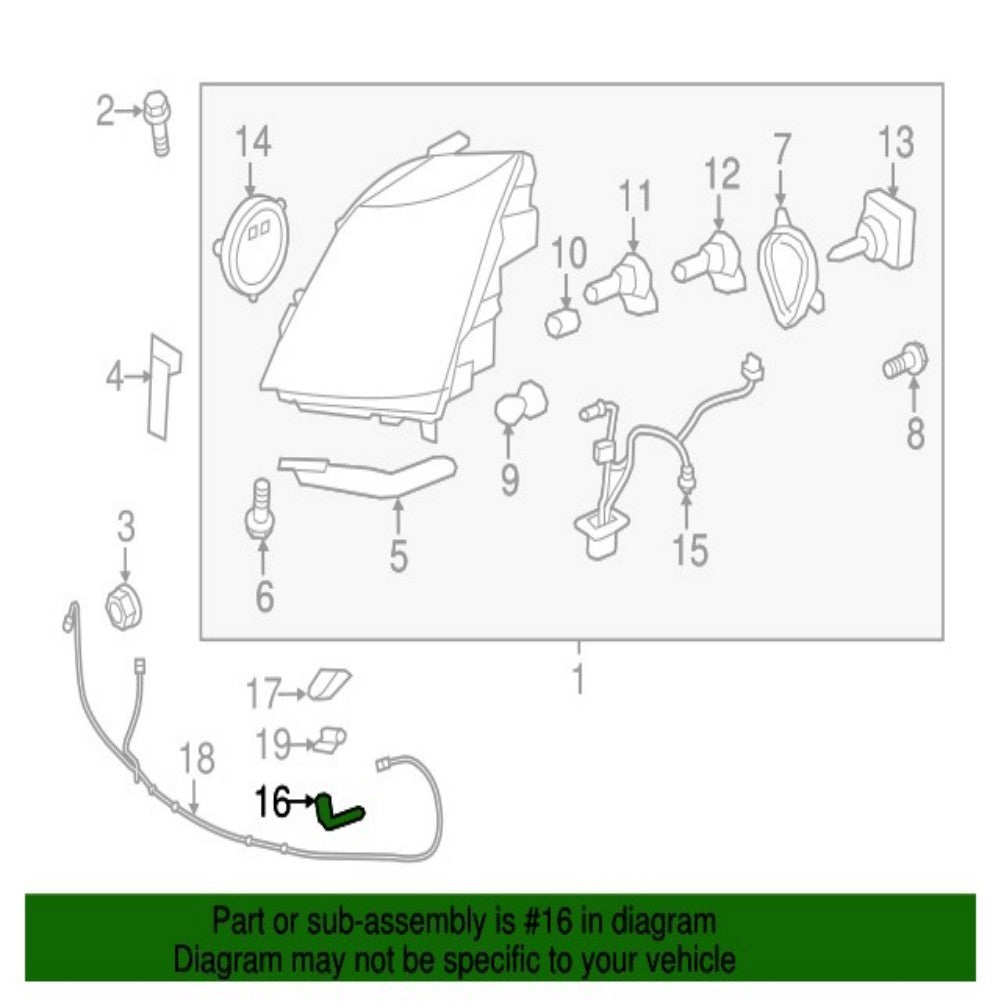Headlight Washer Nozzles for Cadillac CTS 2008-2009