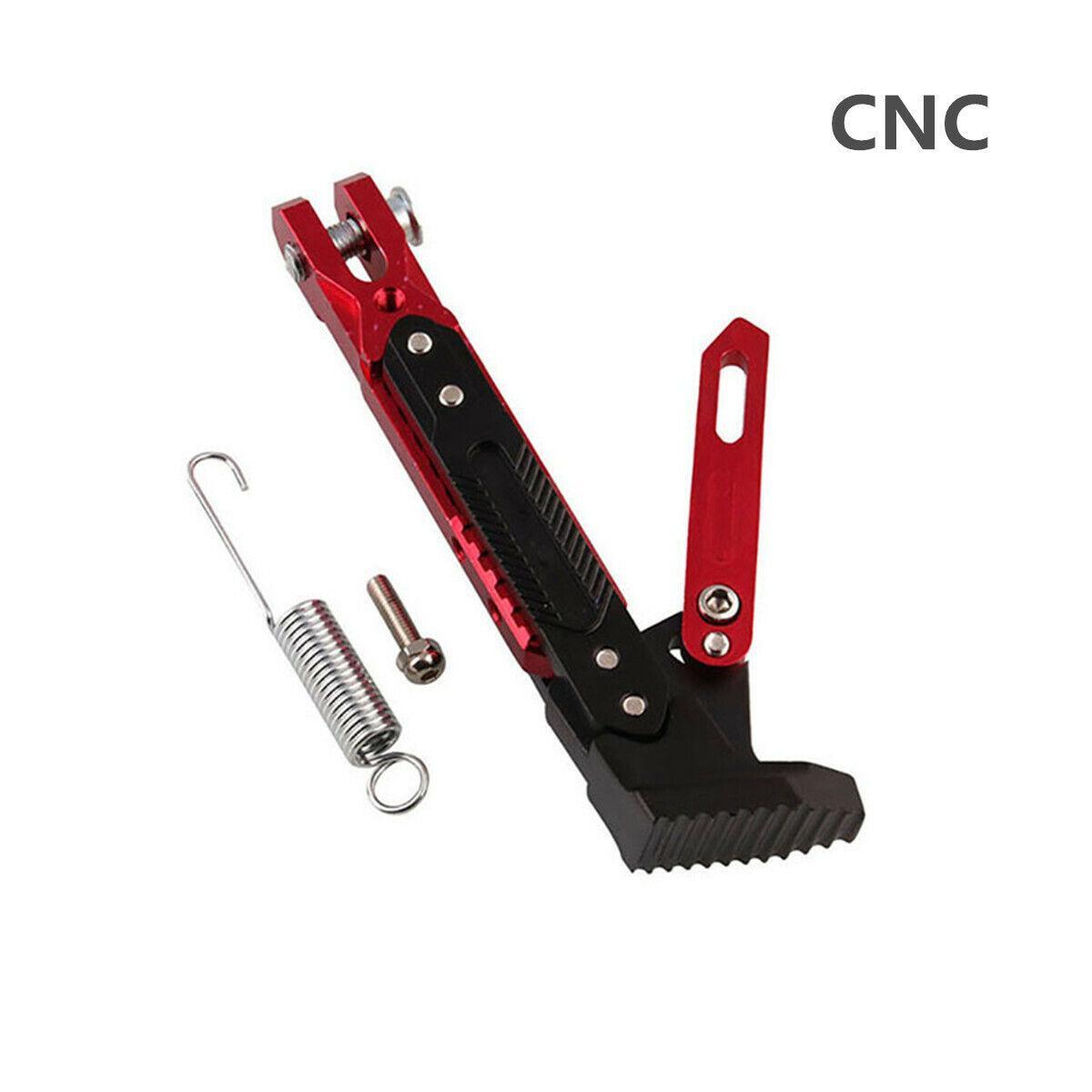 Adjustable motorcycle side tripod bracket, anti-fall foot bracket, red - n
