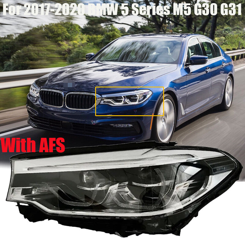 Left LED Adaptive Headlight Headlamp W/AFS For 2017-2020 5 M5 G30 G31 n
