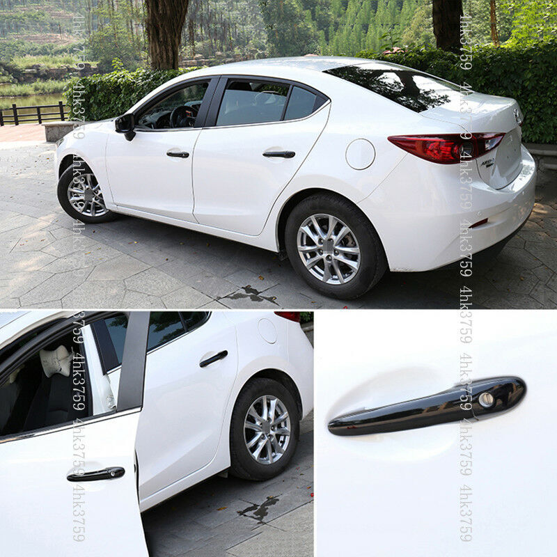 for Mazda 3 Axela 2014-2018 Carbon Fiber Pattern Outside Door Handle Cover Trims