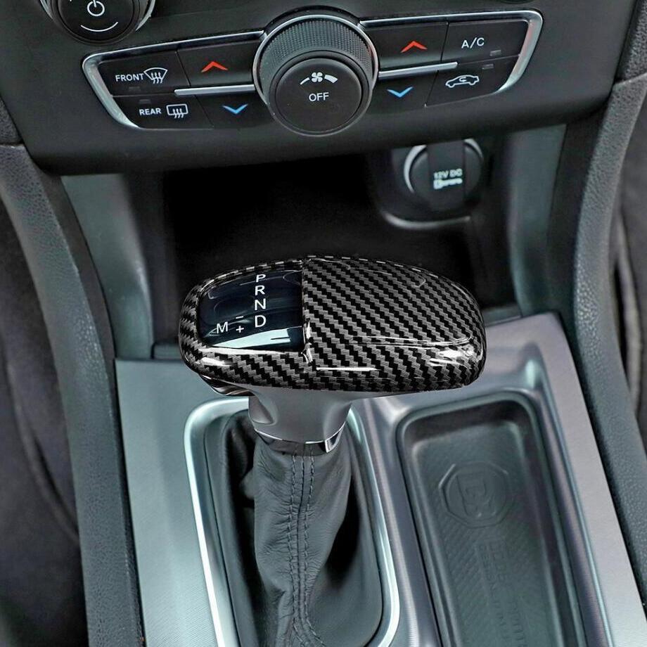 For 2018-2024 for Dodge Durango Carbon Fiber Inner Gear Shift Knob Head Cover Trim v