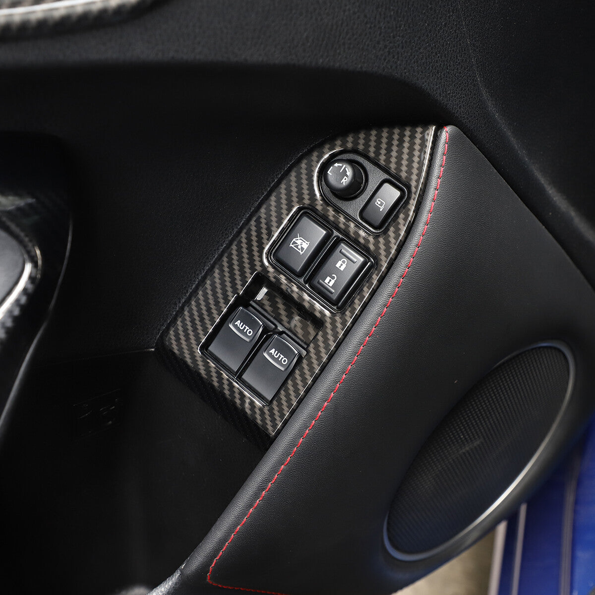 Carbon fiber window switch button cover trim for Subaru BRZ and 86 (2016-2021) n
