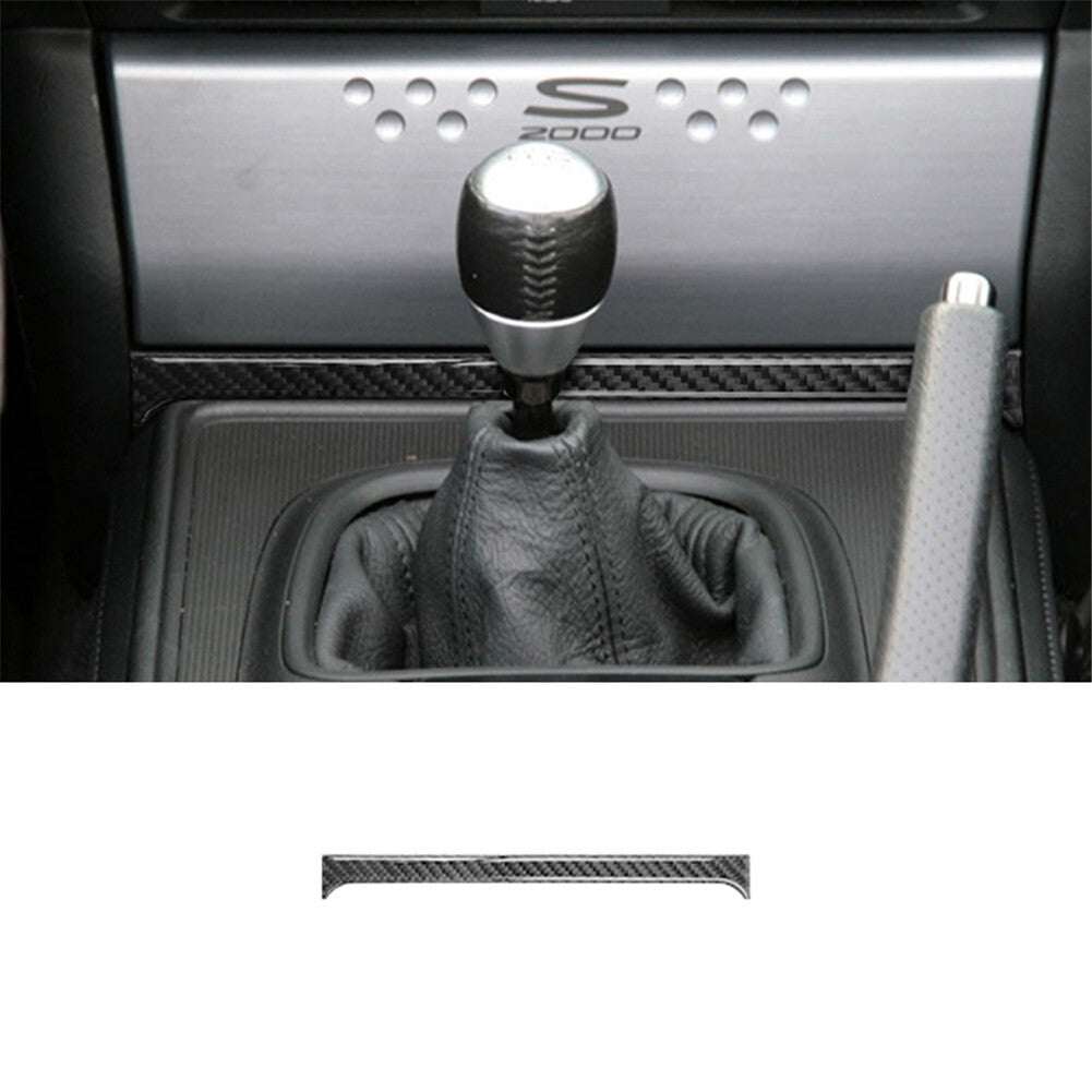 2Pcs Carbon Fiber Gear Shift Panel Frame Cover Trim For 350Z 2003-2009 v