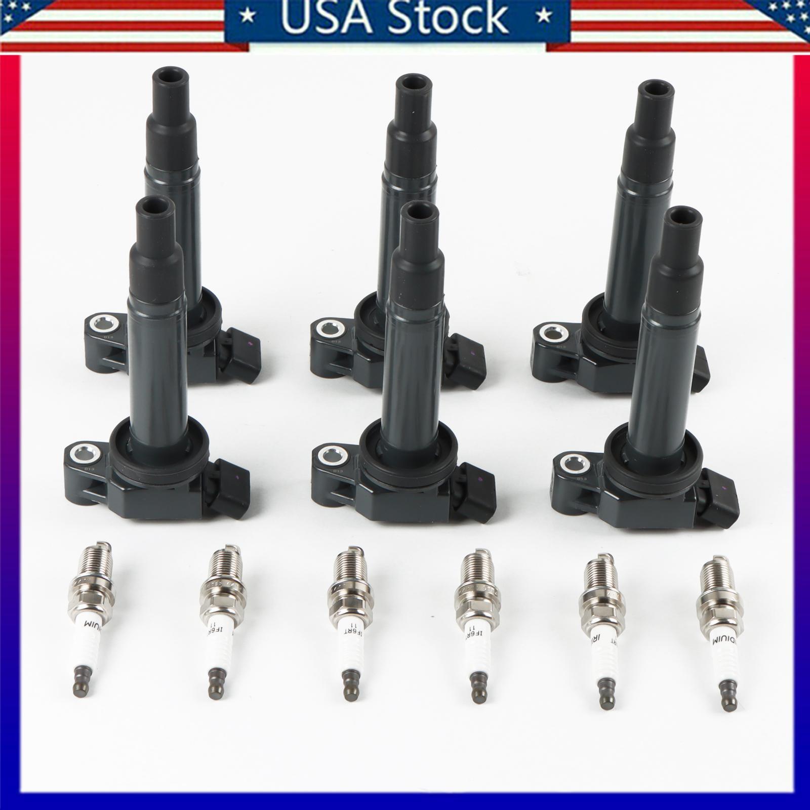 6X Ignition Coils + Spark Plugs For 2001-2010 for Toyota Highlander 3.3L V6 UF-267