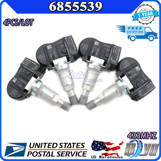 4x 6855539 TPMS Tire Pressure Monitoring Sensors for BMW F20 3ER F30 4ER X5 TPM222