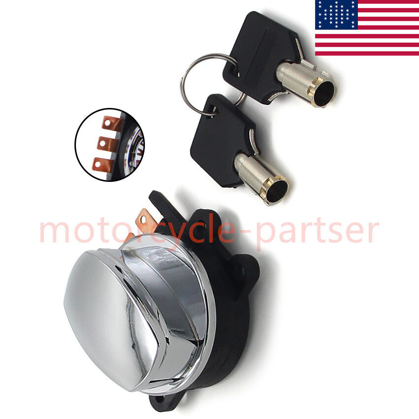 Ignition Key Switch Chrome Kit for Harley-Davidson 7145004 FXSTBNIGHT TRAIN 2000 Q
