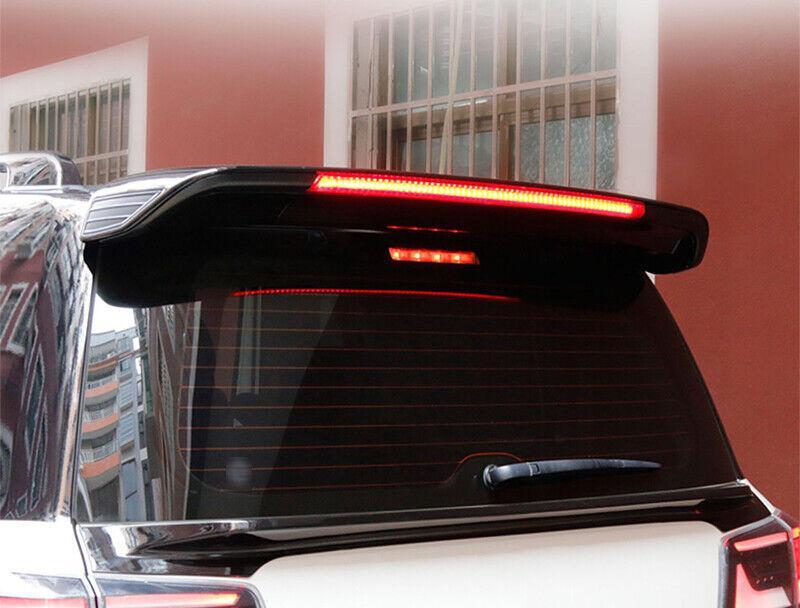 Black Rear Trunk Spoiler Wing Flap With Lights for Toyota for Land Cruiser 2008-2021