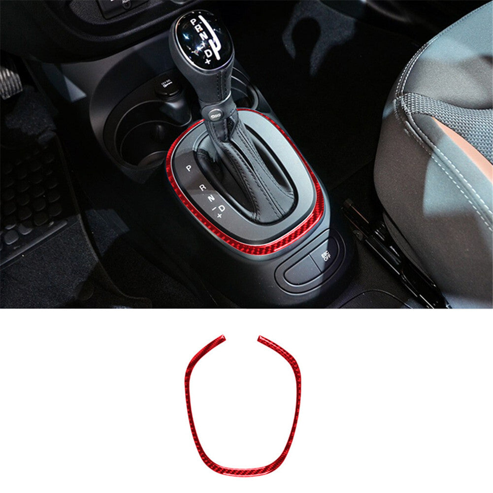 Red Carbon Fiber Gear Shift Panel Type A Trim Cover for VW for Golf MK7 2013-2017 v