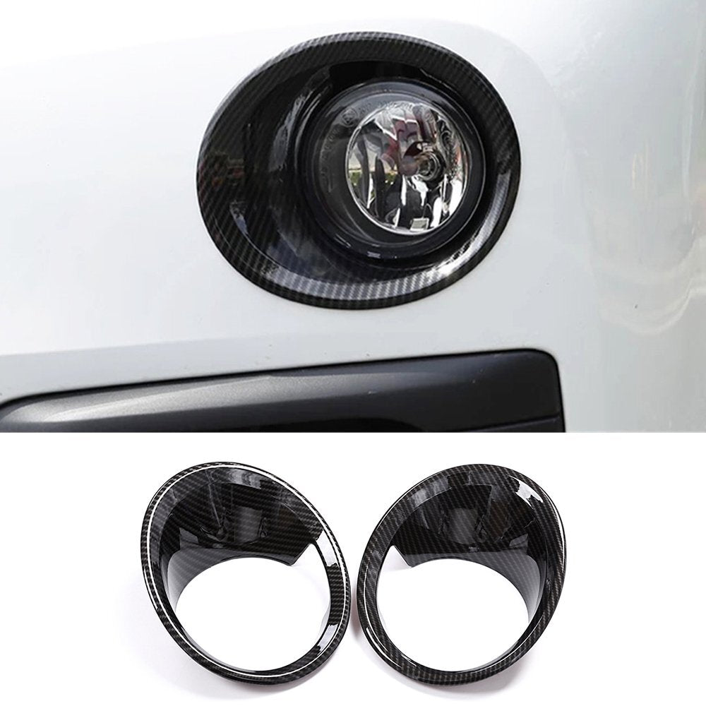 2¡ÁCarbon Fiber ABS Front Fog Light Lamp Cover Trim Fit for BMW X1 F48 2016-2021