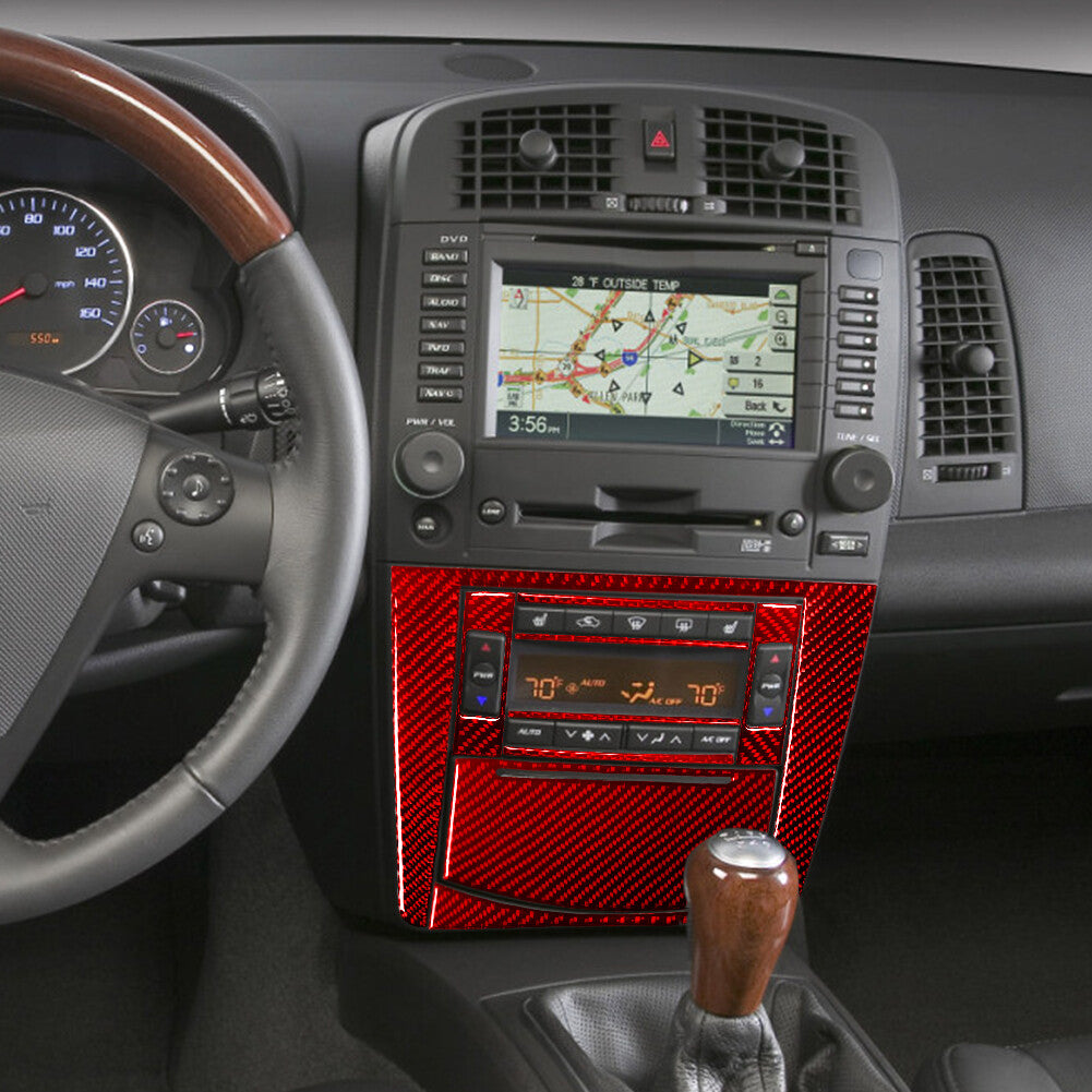 Red Carbon Fiber Overhead Console Panel Cover Trim for Hyundai Azera 2006-2011 v
