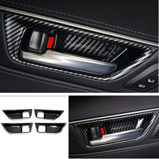 for Toyota Venza 2021-24 Carbon Fiber Inner Door Handle Bowl Moulding Cover Trim