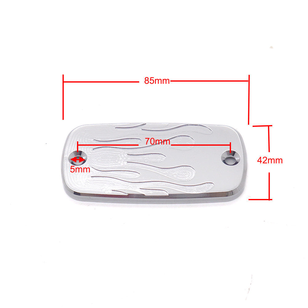 Chrome Flame Front Brake Fluid Cap for Honda Shadow VTX Spirit Velorex Deluxe Q