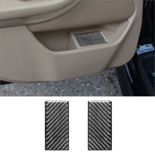 2-Piece Carbon Fiber Interior Rear Door Ashtray Cover Trim for BMW 5 Series E39 M5