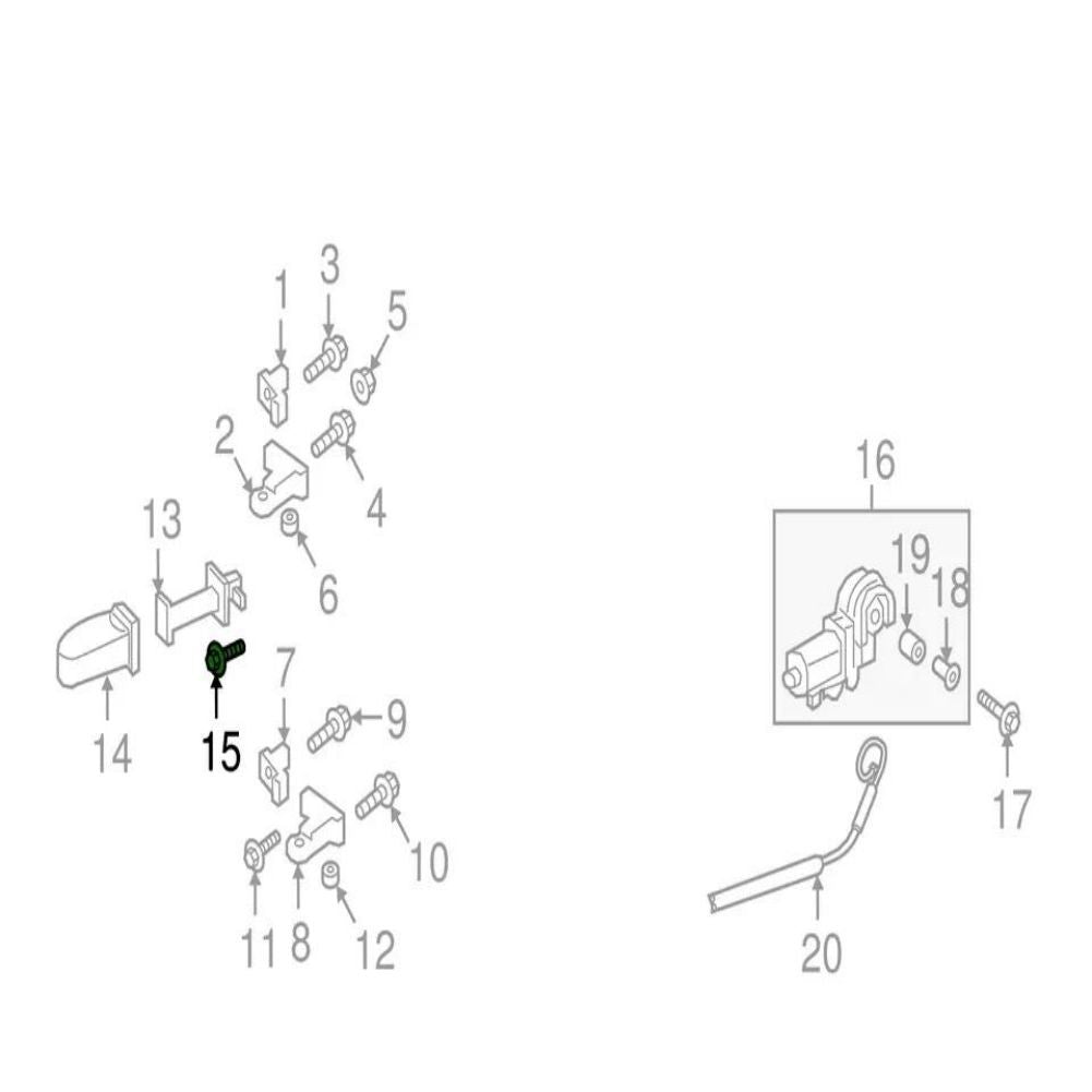 WHT003237 Door Check Bolt for Audi for Porsche for VW Q