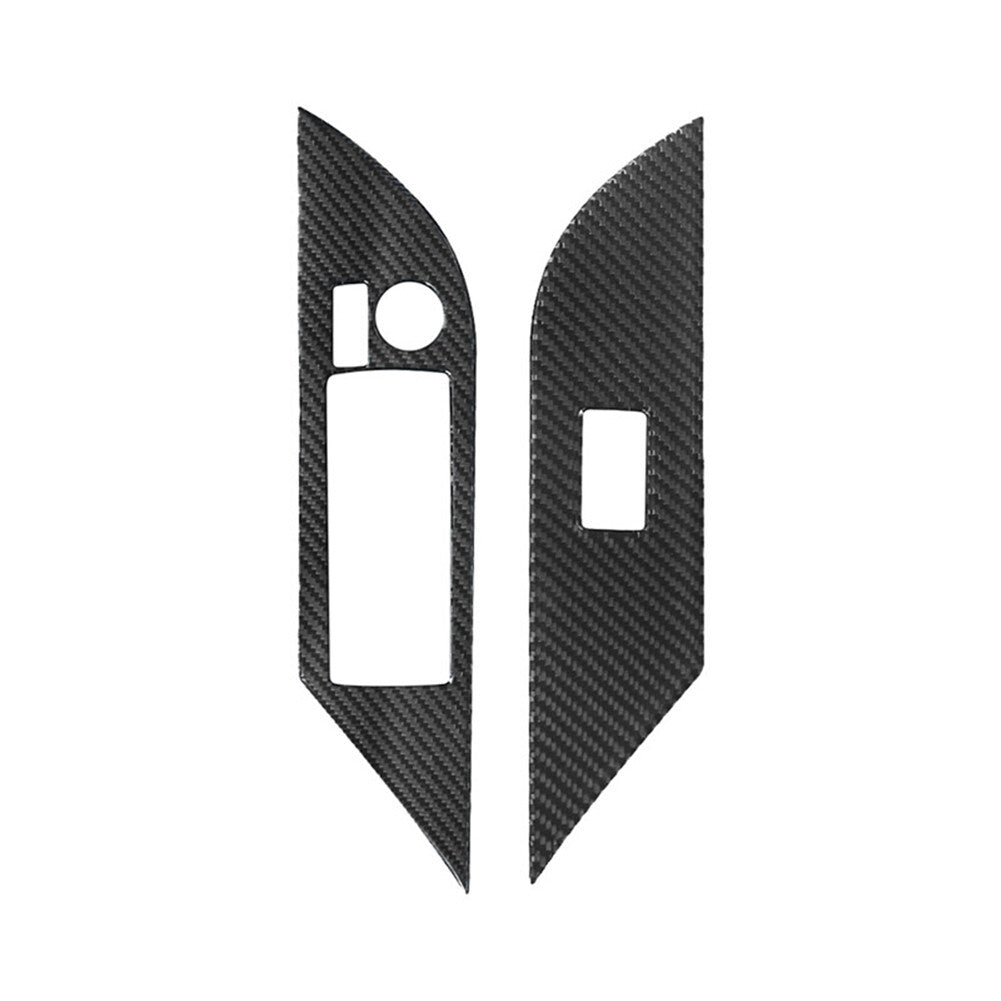2Pcs Carbon Fiber Rear Door Handle Cover Trim For Silverado/tahoe/ for sierra 2007-14 v