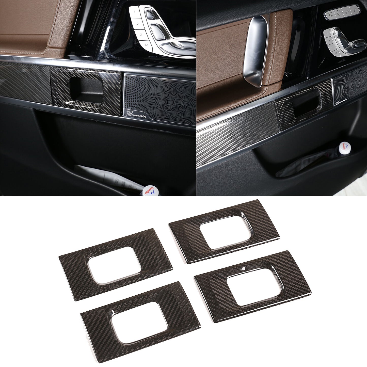 carbon fiber interior door handle frame trim for G-Class W464 (2019-2023) n