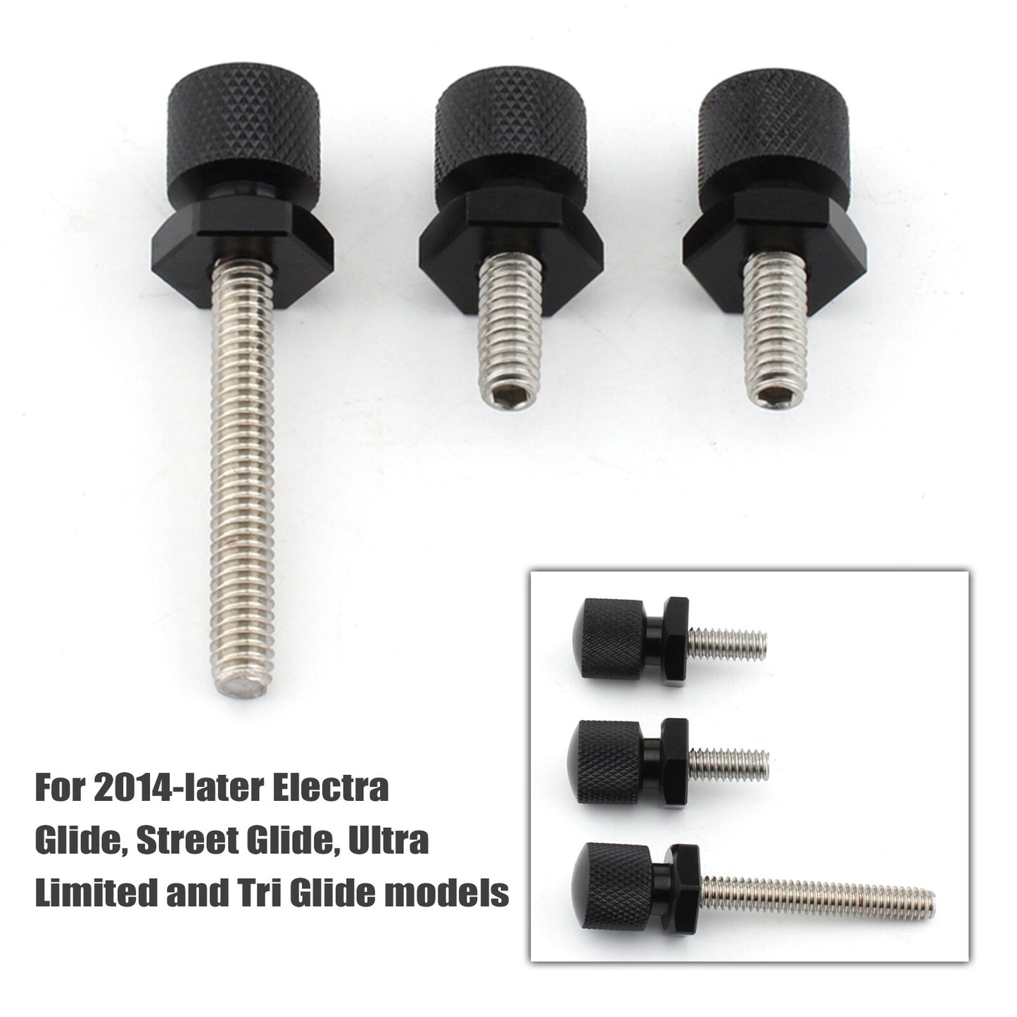 for Harley Street Glide 14-25 Fairing Windshield Windscreen Trim Bolt Screws Set Q
