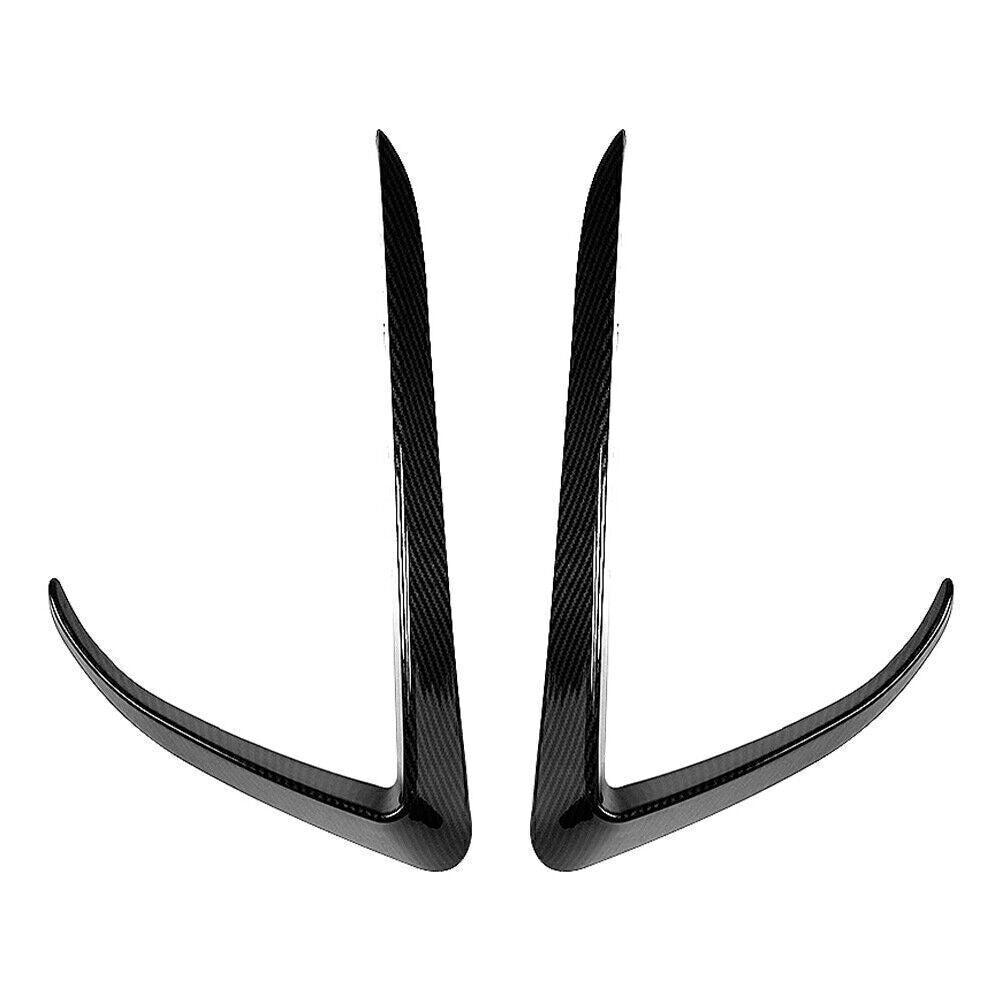 for Tesla Model X 15-20 Front Fog Light Lamp Eyebrow Cover Trim Kit Carbon Fiber Q
