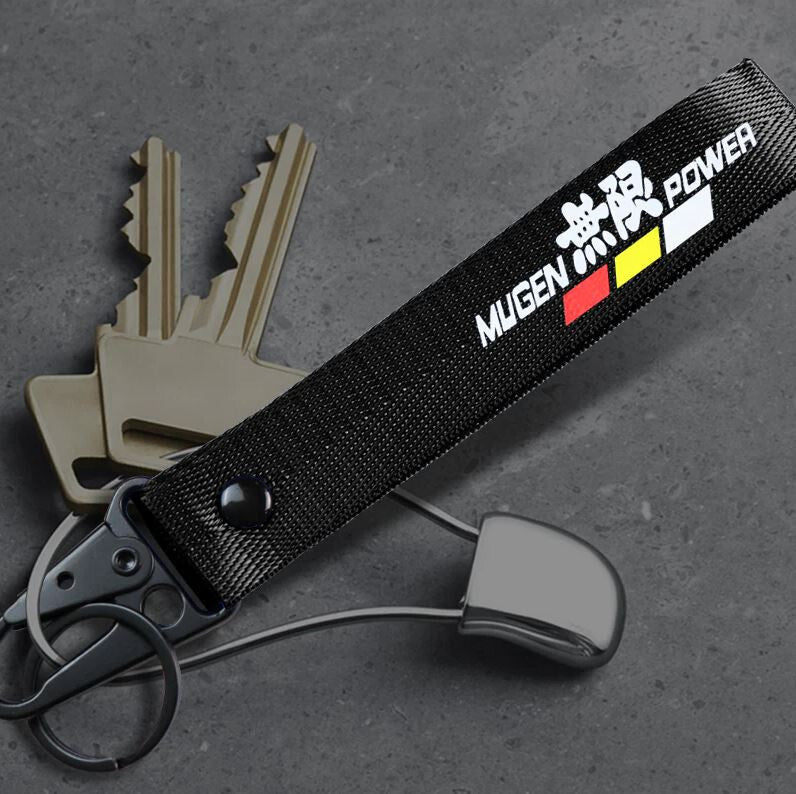 Car keychain metal key ring badge lanyard black Mugan suitable for Toyota