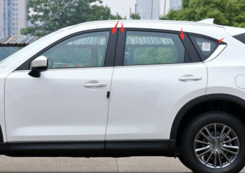 Carbon Fiber Pillar Post for Mazda CX5 CX-5 2017-2023 Set Door Trim Cover Window