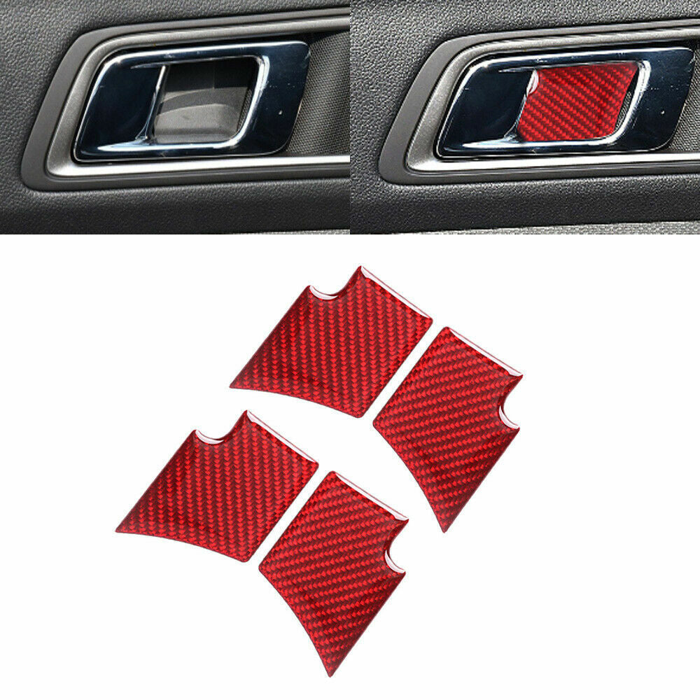 Carbon fiber interior door handle cup covers are suitable for Ford Explorer 2016 - 2019