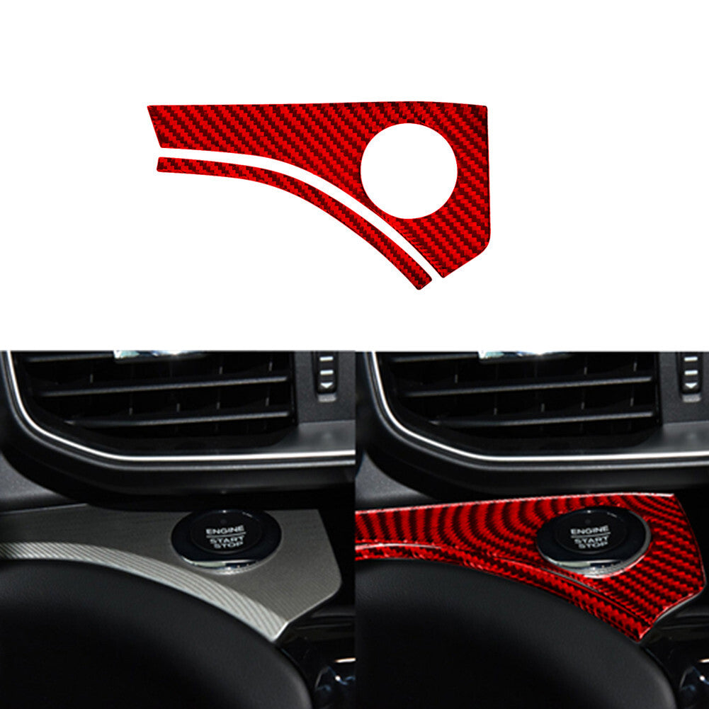 Red Carbon Fiber Console Air Vent Outlet Cover Trim for Chrysler 300 2005-2007 v