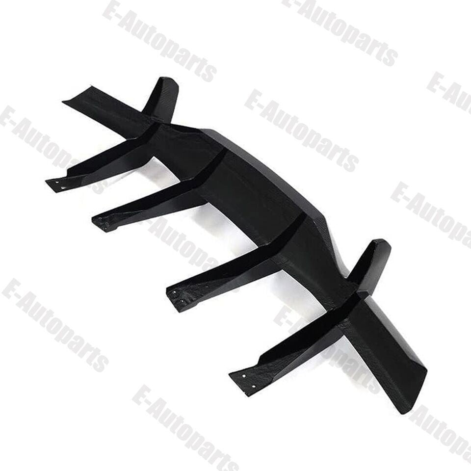 For 20-23 for Chevy for Corvette C8 Gloss Black Stingray Add-On Rear Bumper Diffuser Fin n