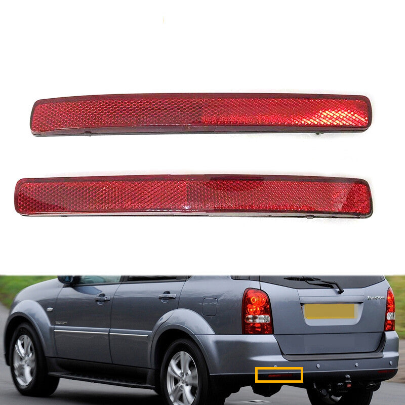 Pair Rear Bumper Reflector for Ssangyong REXTON 2006-2017 KYRON 2007-2011