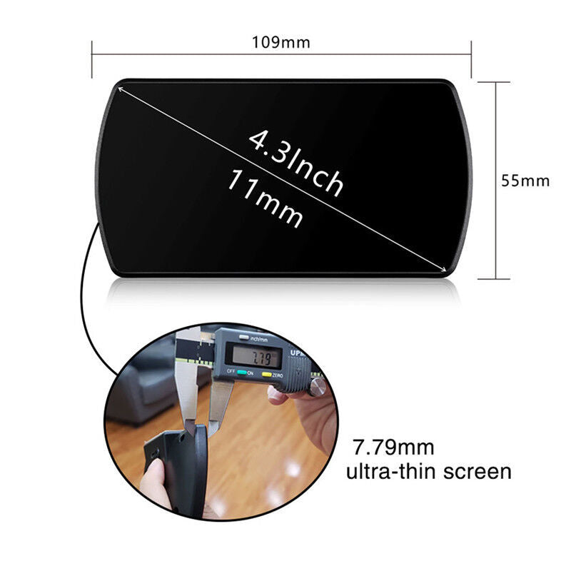 4.3 Vehicle HUD Head-Up Display (OBD2) Speedometer Warning for Smart Digital Instrument RPM- n