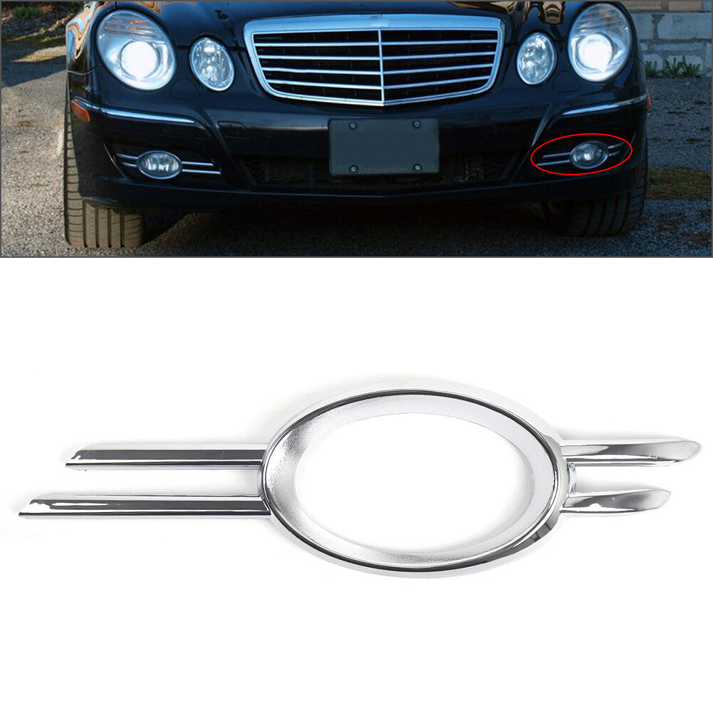 Fog Light Grills Chrome Trim for Mercedes-Benz E320 E350 E550 E63 2007-2009 US