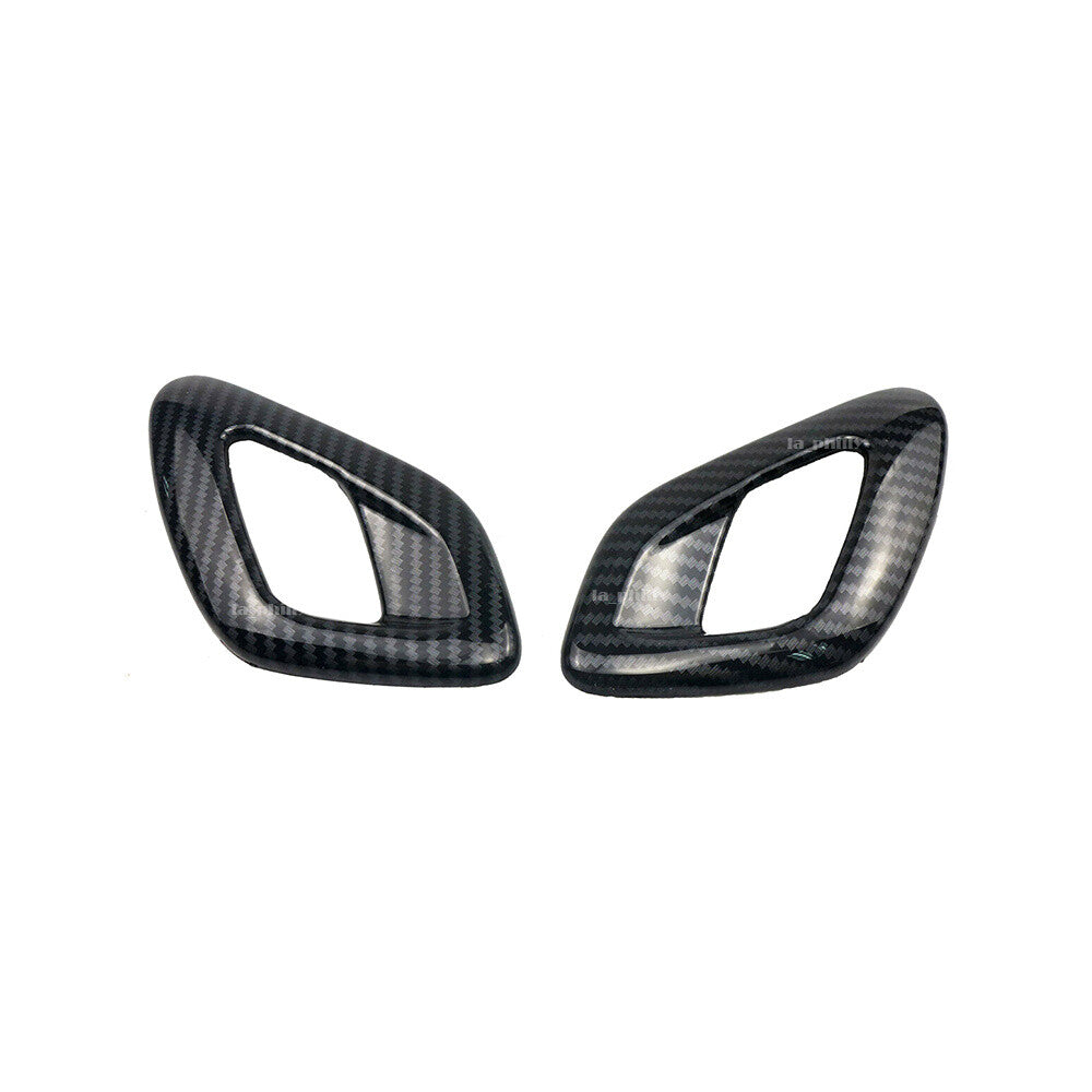 2Pcs Inner Door Handle Cover Trim Carbon Fiber Style for Dodge for Challenger 15-19