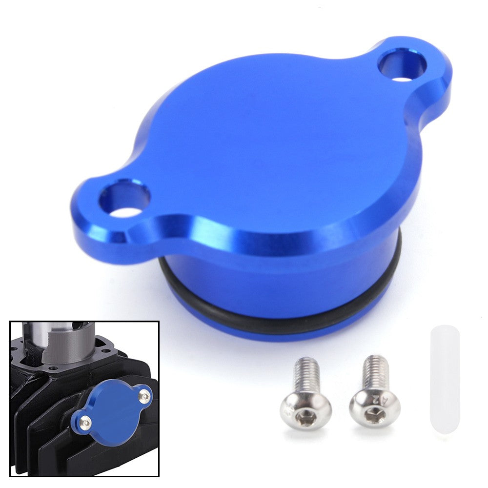 for Yamaha PW50 PW80 Oil Injection Pump Delete Block Off Plug Blue 6061 Billet Q