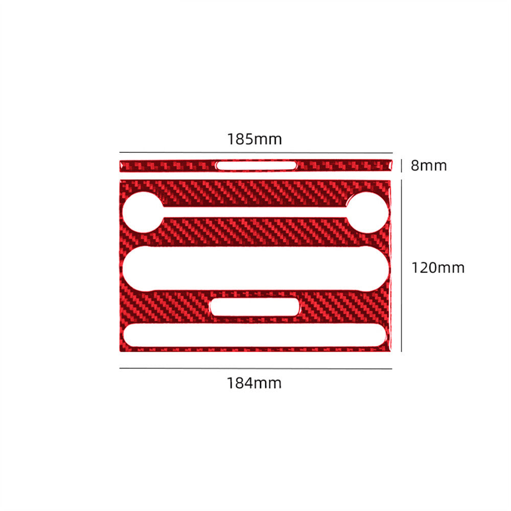 Red Carbon Fiber Central Control CD Switch Panel Trim for Ford F150 FX4 2004-08A