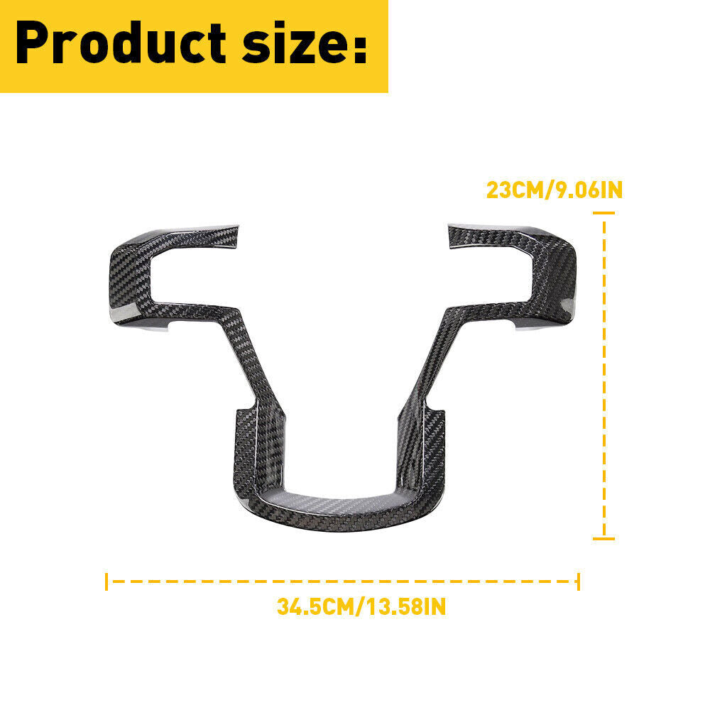 Carbon Fiber Steering Wheel Moulding Trim Accessories for 2015-2020 for Ford F150