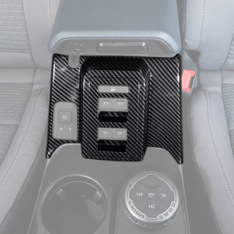 Car Window Lift Switch Cover Trim For Bronco 4Door 21-24 Accessories Carbon v
