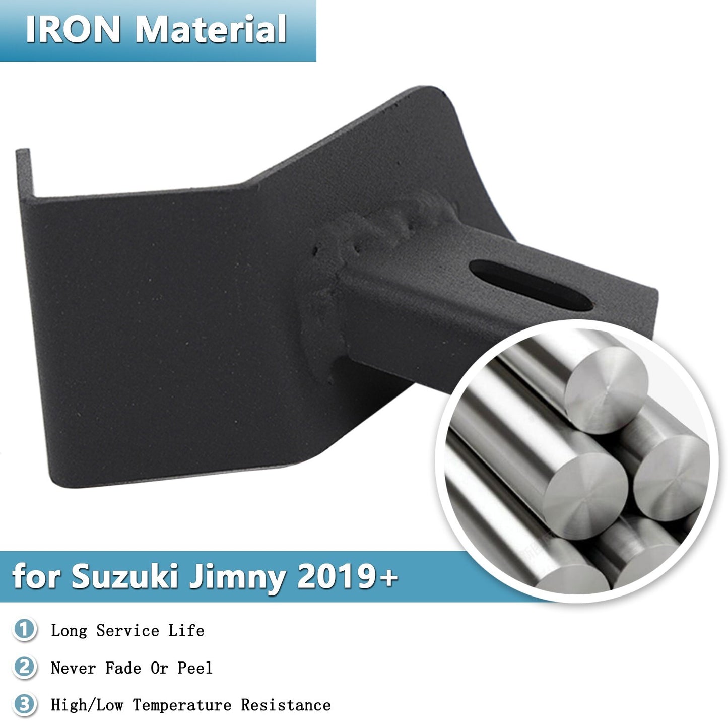 2PCS Black A Pillar Light Bracket LED Work Light Bar for Suzuki for Jimny 2019-2023