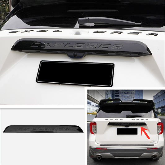 for ford  Explorer 2020-2022 Glossy Black Rear Trunk Lid Molding Cover Trim Decor
