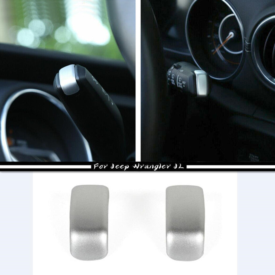 Silver turn signal and wiper control stalk cover trim for 2018-2023 for Jeep for Wrangler JL