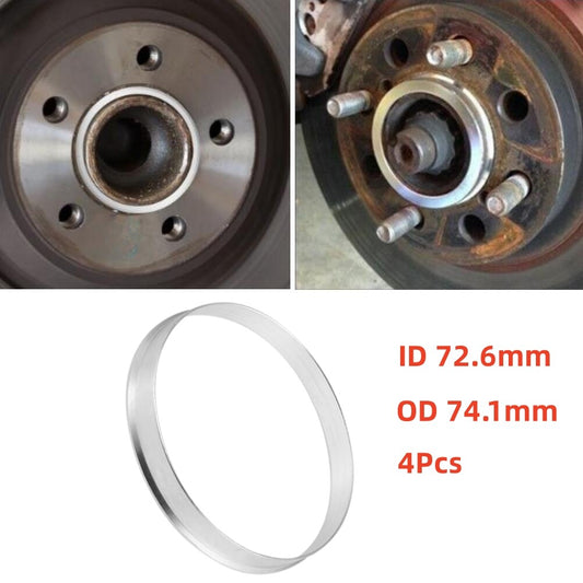 72.6 to 74.1mm Car Hub Centric-Spacer Pack of 4 for BMW Ring Wheel Bore Center Q