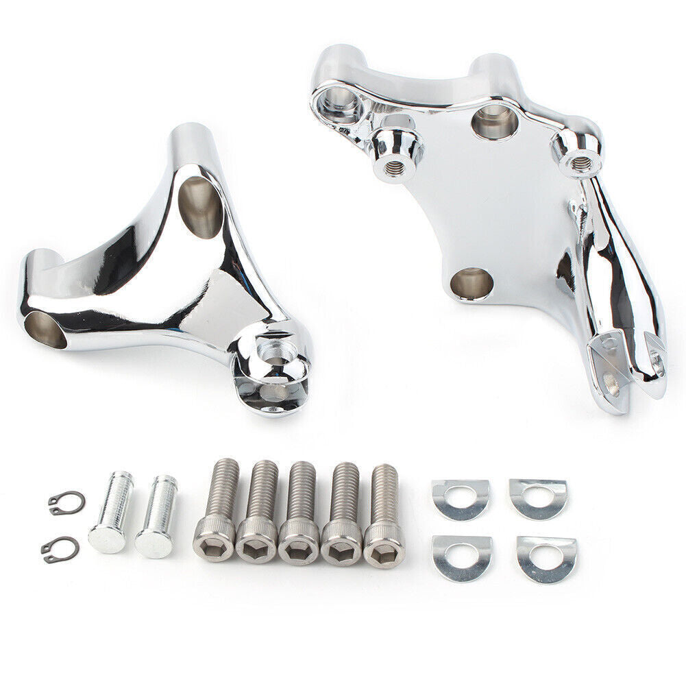 Fit for Harley Sportster XL1200 Custom Rear Passenger Footrest Mount Bracket Chrome