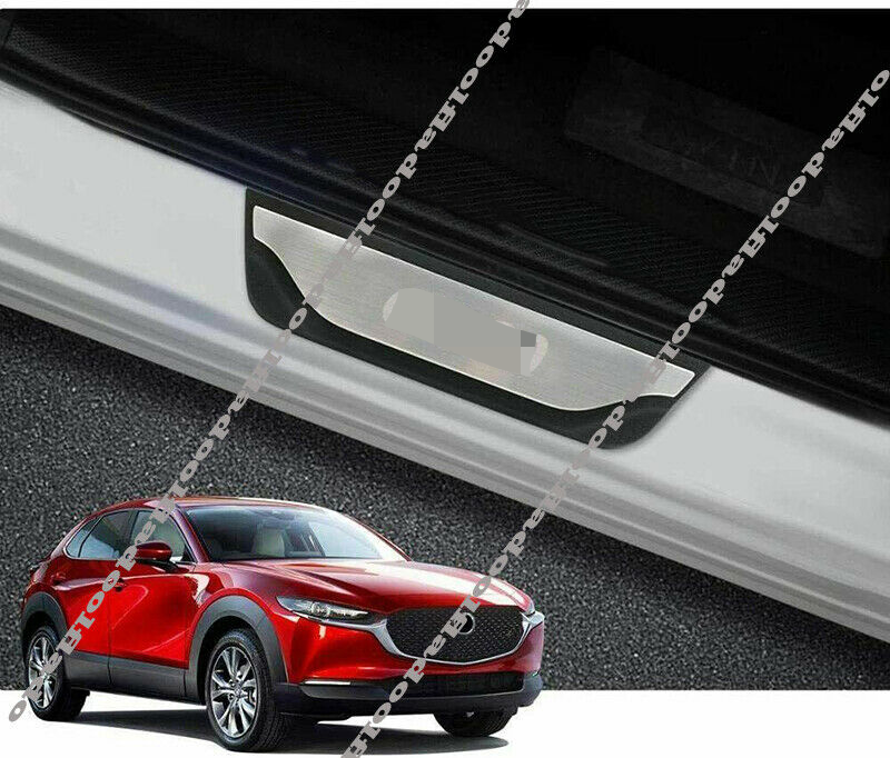 4P for Mazda CX-30 2020-2022 Car Door Sill Scuff Plate Guard Moulding Cover Trim