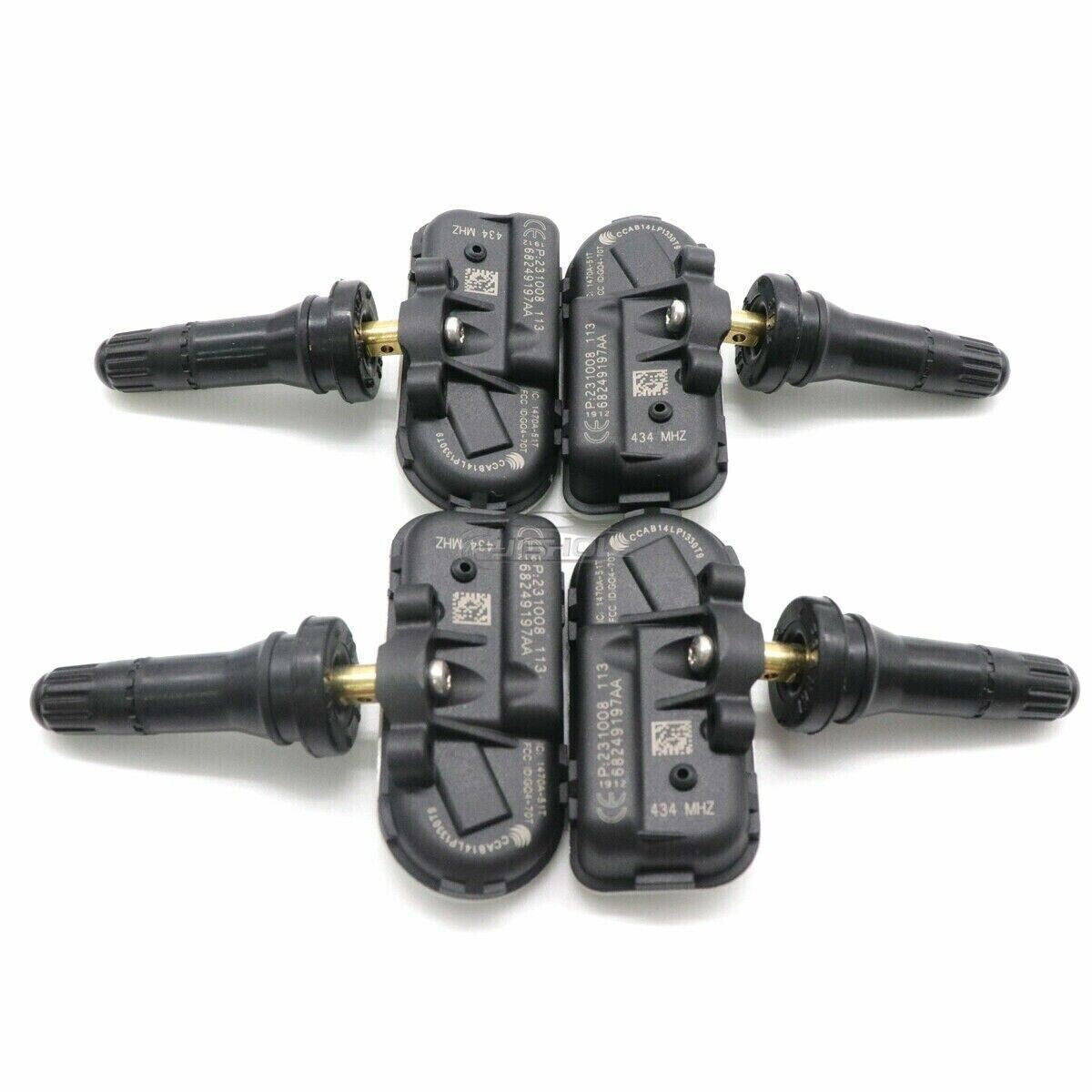 (4) TPMS 68249197AA For 2014-2018 for DODGE for RAM 1500 2500 3500 TIRE PRESSURE SENSOR