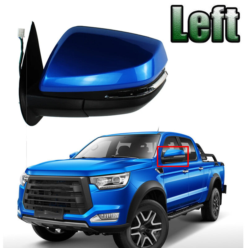 Left for JAC T8 Pickup Side Rear Mirror Assy With Turn Signal Without Camera v