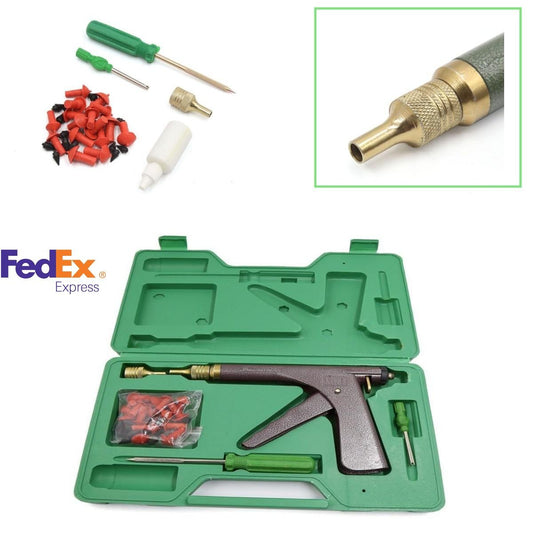 Motorcycle Tire Repair Plugger Tire Wheel Repair Gun Kit Mushroom Plug US Stock Q