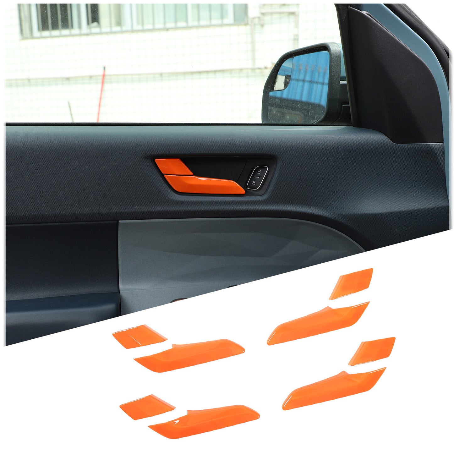Carbon fiber rearview mirror adjustment switch decorative cover suitable for Tacoma 2011-15- v