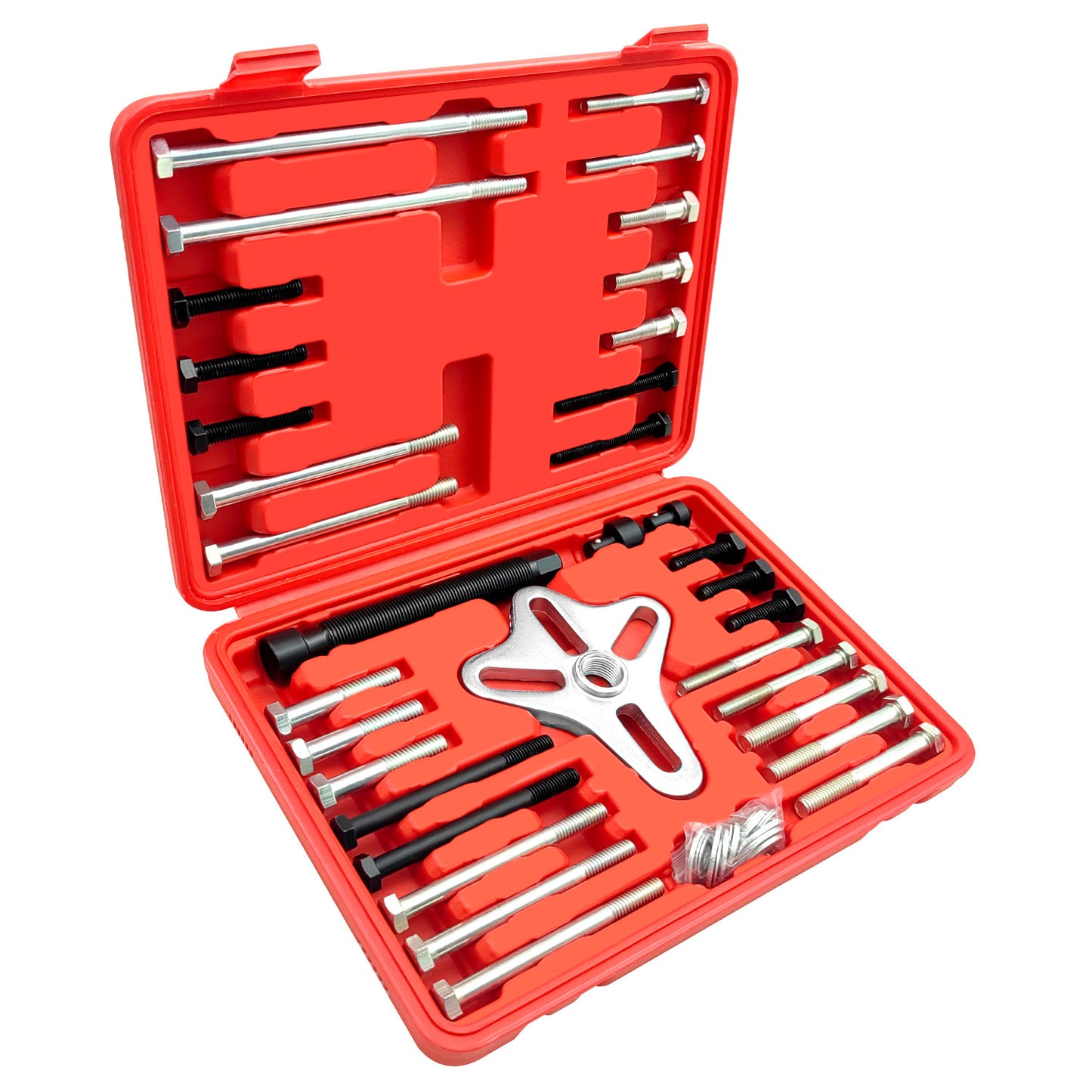 46PCS Harmonic Balancer Puller Tool Kit Gear Pulley Steering Wheel Removal Tool