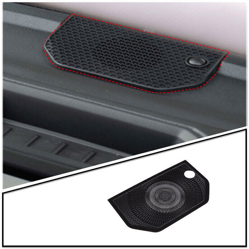 1P Black Steel Dashboard Speaker Tweeter Net Cover Trims for Toyota Tundra 22-24