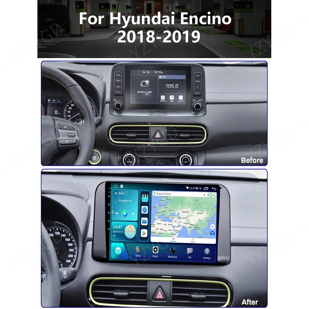 for Hyundai Encino Kona 2018-2019 Multimedia CarPlay Car Stereo Radio GPS Screen