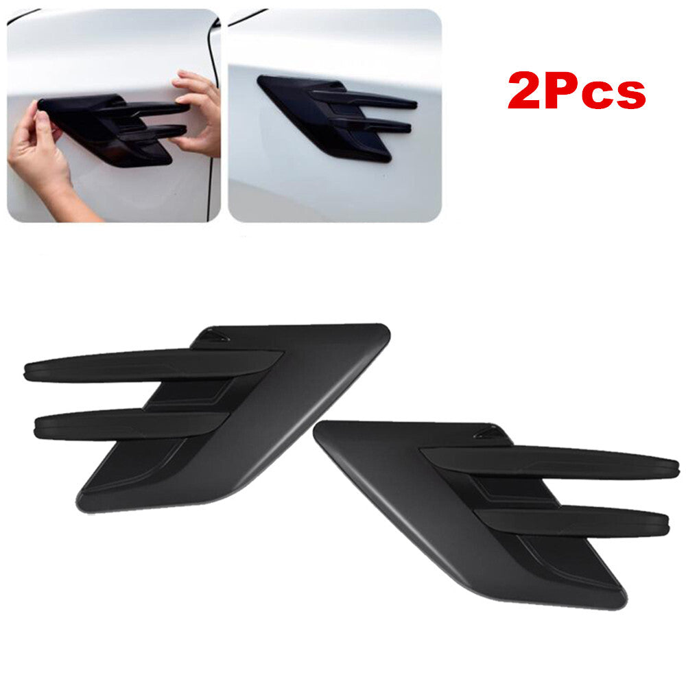 2-Pack Car Mudguard Side Vent Mudguard Stickers Decorative Airflow Inlet Grille - n
