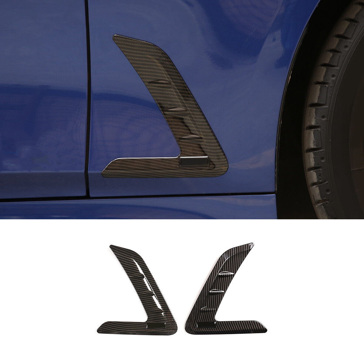 2-Pack ABS Matte Black Exterior Mirror Covers for Cadillac for Escalade 21-23- v